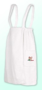 Sauna Kilt Pareo 100% Bawełna Damski Biały - Gracja 3 z logo