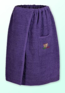 Sauna kilt ręcznik purpura 100% bawełna uniwersalny 70*140 z logo