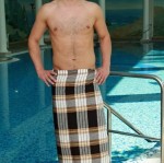 SAUNA HAMMAM HAMMAM BAWEŁNA CZARNY KLASIK 180/80 CM