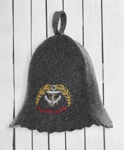 Sauna - Czapka do sauny  filcowa szara -  Kapitan