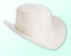 Czapka sauna - Gruby Kapelusz klasyczny - Elegant biały