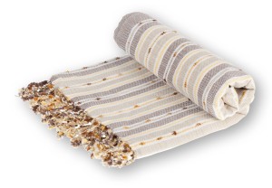 Sauna Łaźnia - Hammam Ręcznik 100% Bawełna Pompon BEŻ