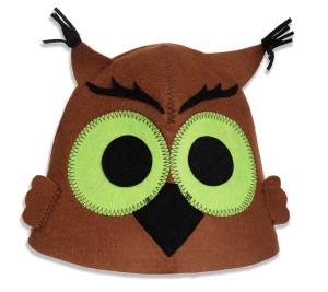Czapka do sauny filcowa - Sowa