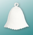 Czapka biała nitka eko do sauny rozmiar L 57-59cm