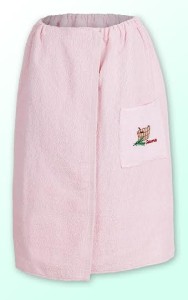 Sauna kilt ręcznik lekki róż 100% bawełna uniwersalny 70*140 z logo
