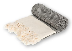 Sauna Łażnia - Hammam Ręcznik 100% Bawełna Chevron 4 Czarny