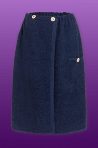 Sauna Kilt Ręcznik 100% Bawełna Damski Granat 70/140cm Guzik